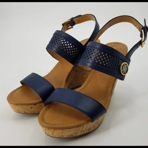 Tommy Hilfiger Memili Cork Wedge Sandals